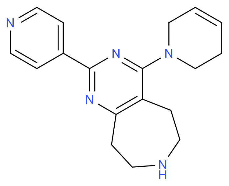 4-(3,6-dihydropyridin-1(2H)-yl)-2-pyridin-4-yl-6,7,8,9-tetrahydro-5H-pyrimido[4,5-d]azepine_Molecular_structure_CAS_)