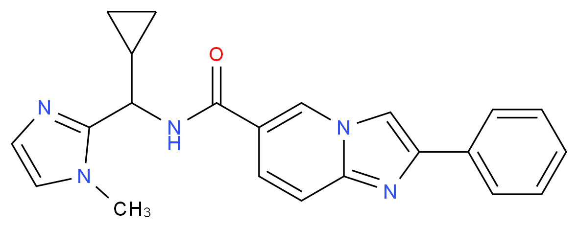 N-[cyclopropyl(1-methyl-1H-imidazol-2-yl)methyl]-2-phenylimidazo[1,2-a]pyridine-6-carboxamide_Molecular_structure_CAS_)