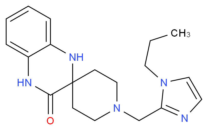 1-[(1-propyl-1H-imidazol-2-yl)methyl]-1',4'-dihydro-3'H-spiro[piperidine-4,2'-quinoxalin]-3'-one_Molecular_structure_CAS_)