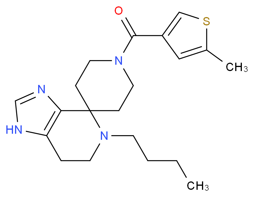 5-butyl-1'-[(5-methyl-3-thienyl)carbonyl]-1,5,6,7-tetrahydrospiro[imidazo[4,5-c]pyridine-4,4'-piperidine]_Molecular_structure_CAS_)