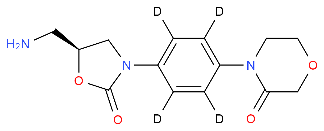 4-[4-[(5S)-5-(Aminomethyl)-2-oxo-3-oxazolidinyl]phenyl]-3-morpholinone-d4_Molecular_structure_CAS_)