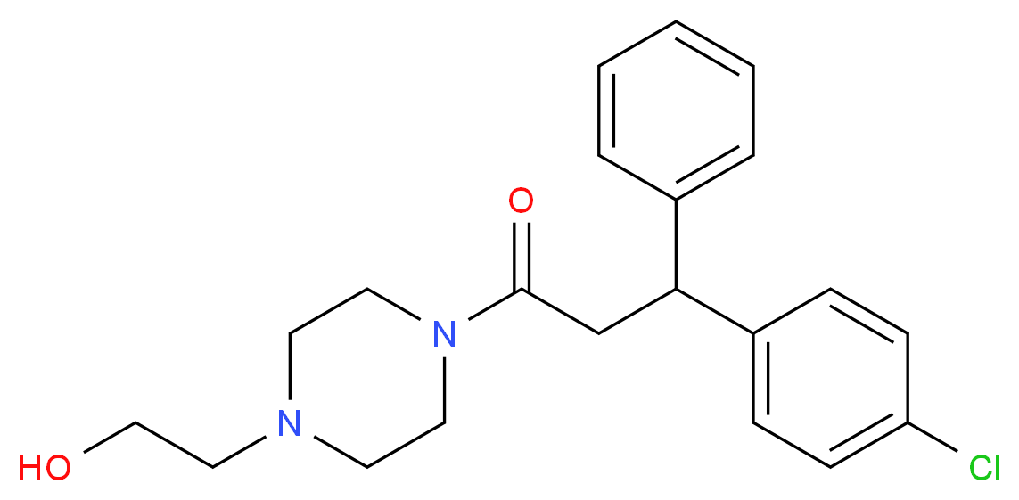 2-{4-[3-(4-chlorophenyl)-3-phenylpropanoyl]-1-piperazinyl}ethanol_Molecular_structure_CAS_)