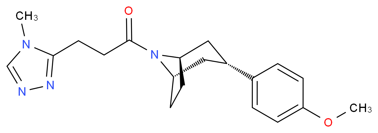 (3-endo)-3-(4-methoxyphenyl)-8-[3-(4-methyl-4H-1,2,4-triazol-3-yl)propanoyl]-8-azabicyclo[3.2.1]octane_Molecular_structure_CAS_)