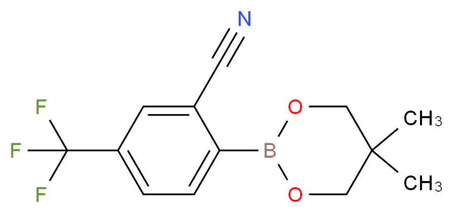2-(5,5-Dimethyl-1,3,2-dioxaborinan-2-yl)-5-(trifluoromethyl)benzonitrile_Molecular_structure_CAS_883898-98-4)