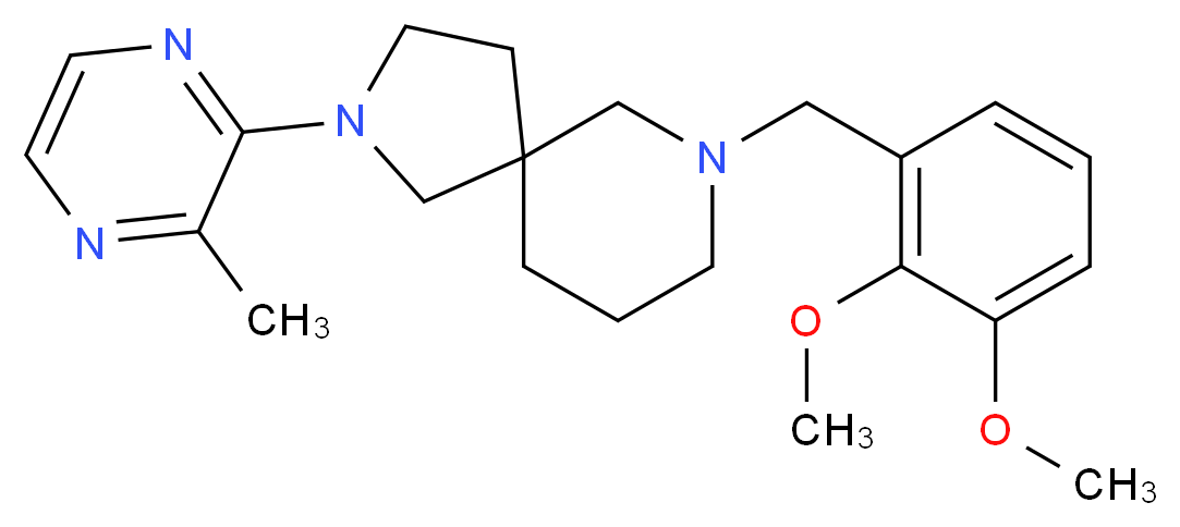 7-(2,3-dimethoxybenzyl)-2-(3-methyl-2-pyrazinyl)-2,7-diazaspiro[4.5]decane_Molecular_structure_CAS_)