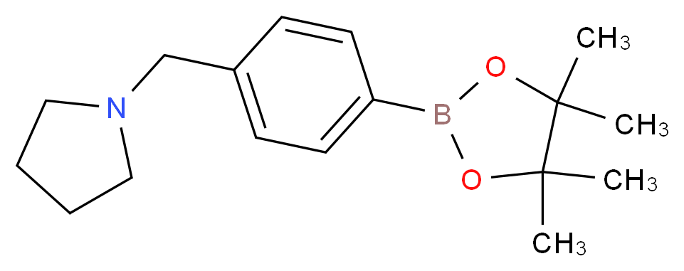 1-[4-(4,4,5,5-tetramethyl-1,3,2-dioxaborolan-2-yl)benzyl]pyrrolidine_Molecular_structure_CAS_884507-39-5)
