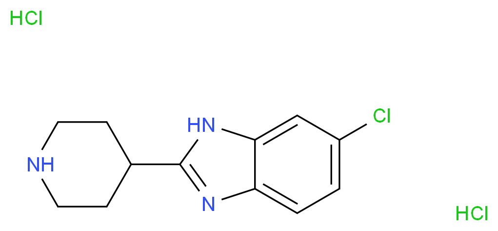 6-Chloro-2-piperidin-4-yl-1H-benzimidazole dihydrochloride_Molecular_structure_CAS_)