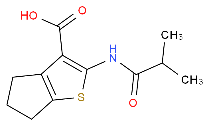 2-(isobutyrylamino)-5,6-dihydro-4H-cyclopenta[b]thiophene-3-carboxylic acid_Molecular_structure_CAS_)