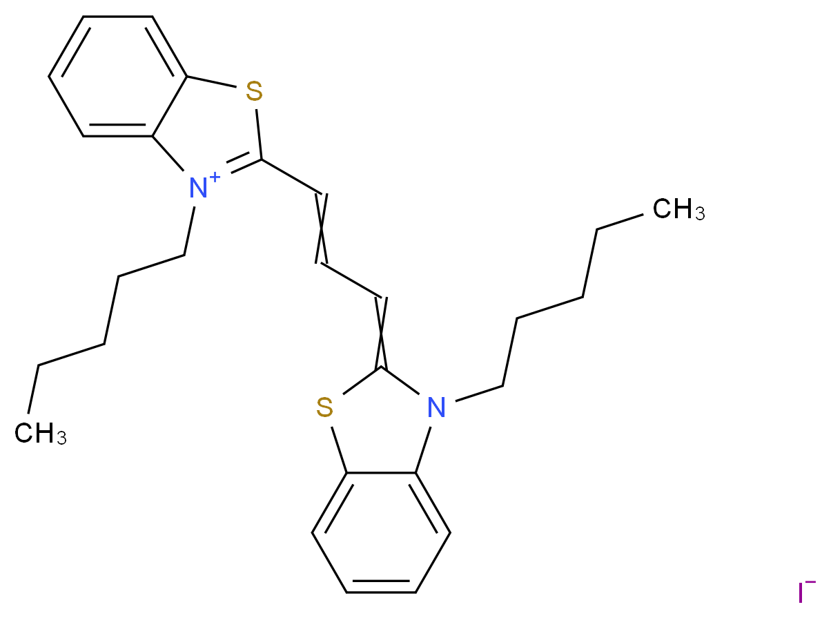 3,3′-Dipentylthiacarbocyanine iodide_Molecular_structure_CAS_53213-86-8)