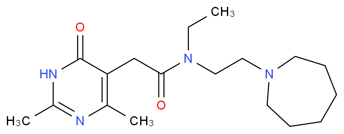 N-(2-azepan-1-ylethyl)-2-(2,4-dimethyl-6-oxo-1,6-dihydropyrimidin-5-yl)-N-ethylacetamide_Molecular_structure_CAS_)