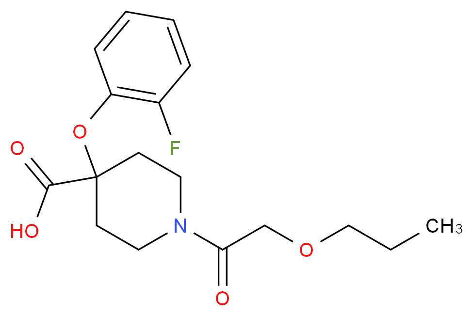 4-(2-fluorophenoxy)-1-(propoxyacetyl)piperidine-4-carboxylic acid_Molecular_structure_CAS_)