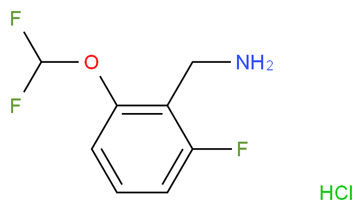 [2-(difluoromethoxy)-6-fluorophenyl]methanamine hydrochloride_Molecular_structure_CAS_)