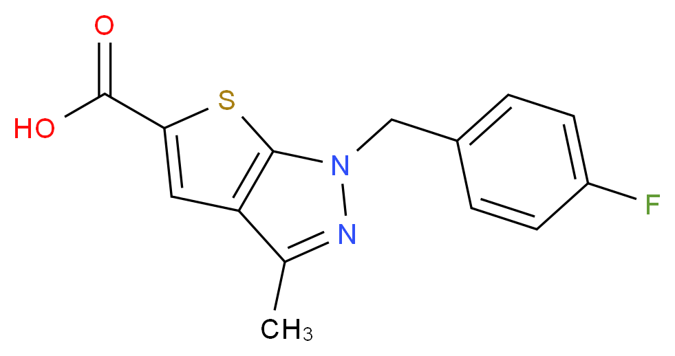 1-(4-Fluoro-benzyl)-3-methyl-1H-thieno[2,3-c]pyrazole-5-carboxylic acid_Molecular_structure_CAS_)