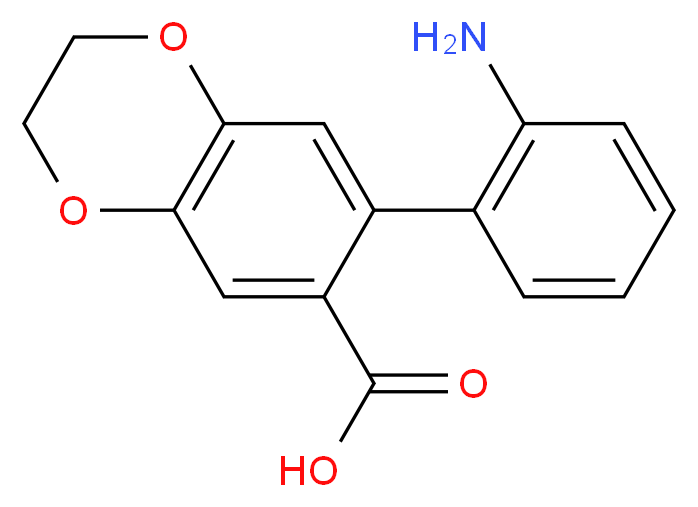 7-(2-aminophenyl)-2,3-dihydro-1,4-benzodioxine-6-carboxylic acid_Molecular_structure_CAS_)