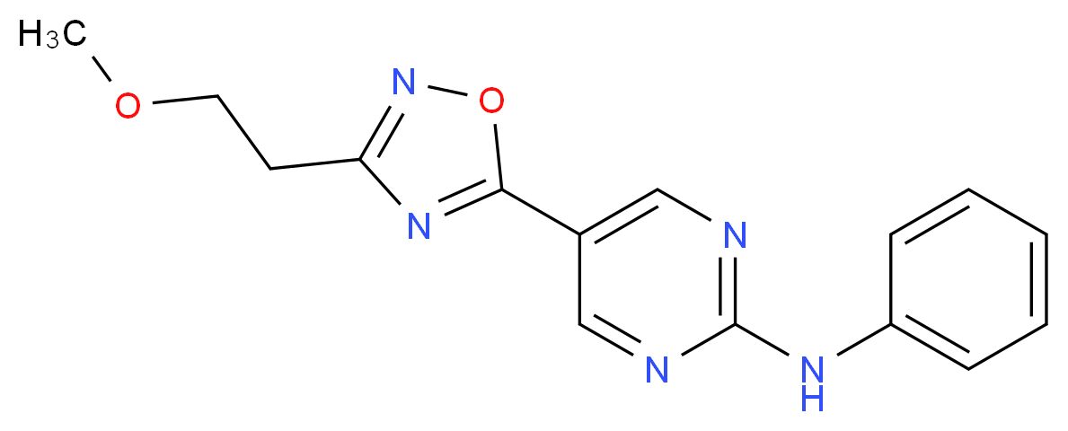 5-[3-(2-methoxyethyl)-1,2,4-oxadiazol-5-yl]-N-phenyl-2-pyrimidinamine_Molecular_structure_CAS_)