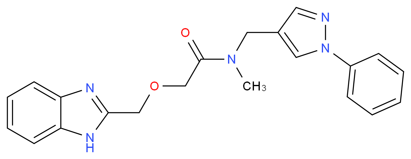 2-(1H-benzimidazol-2-ylmethoxy)-N-methyl-N-[(1-phenyl-1H-pyrazol-4-yl)methyl]acetamide_Molecular_structure_CAS_)