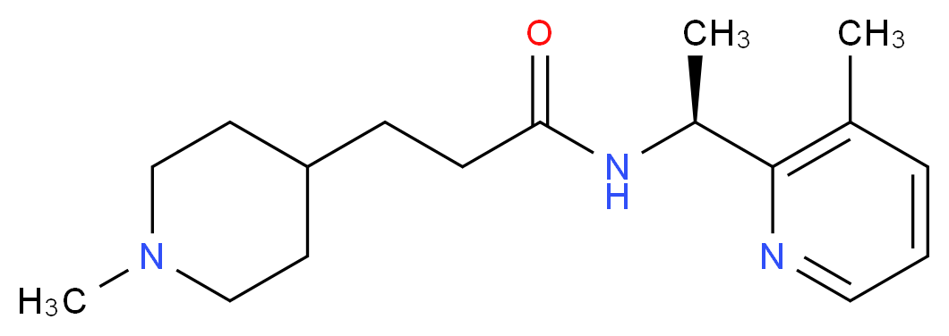 3-(1-methylpiperidin-4-yl)-N-[(1S)-1-(3-methylpyridin-2-yl)ethyl]propanamide_Molecular_structure_CAS_)