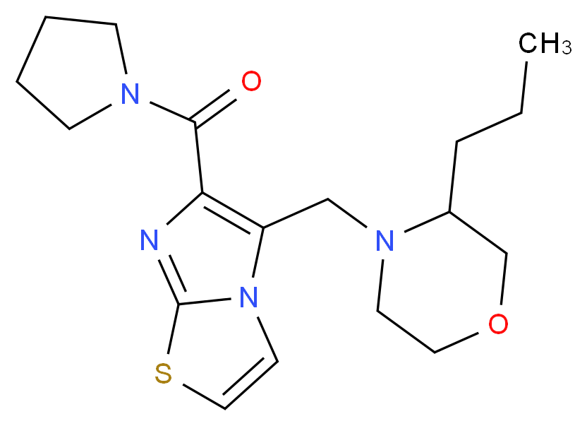 5-[(3-propylmorpholin-4-yl)methyl]-6-(pyrrolidin-1-ylcarbonyl)imidazo[2,1-b][1,3]thiazole_Molecular_structure_CAS_)