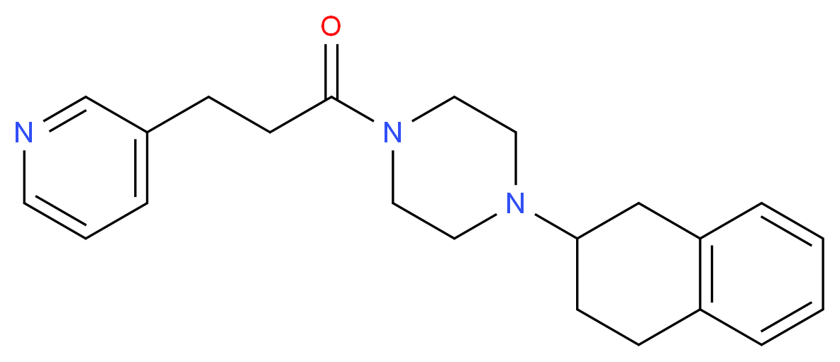1-[3-(3-pyridinyl)propanoyl]-4-(1,2,3,4-tetrahydro-2-naphthalenyl)piperazine_Molecular_structure_CAS_)
