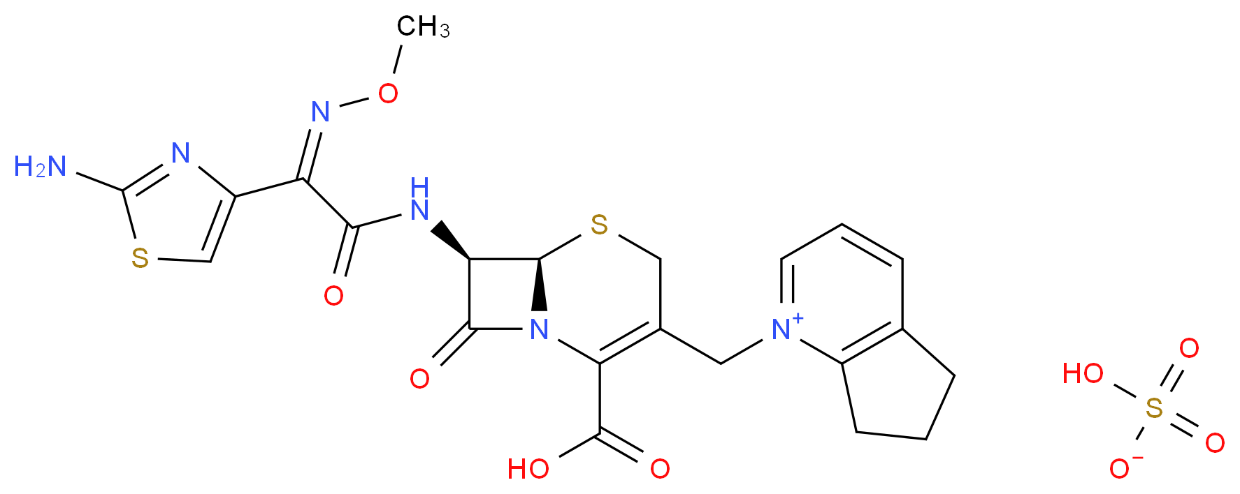 Cefpirome sulfate_Molecular_structure_CAS_98753-19-6)
