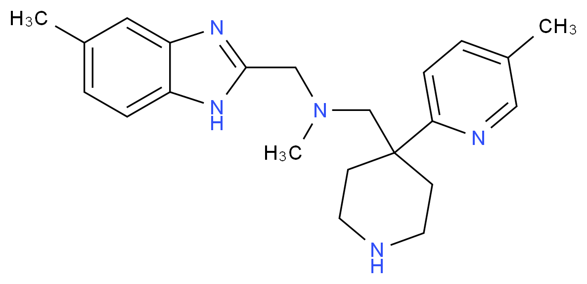N-methyl-1-(5-methyl-1H-benzimidazol-2-yl)-N-{[4-(5-methylpyridin-2-yl)piperidin-4-yl]methyl}methanamine_Molecular_structure_CAS_)