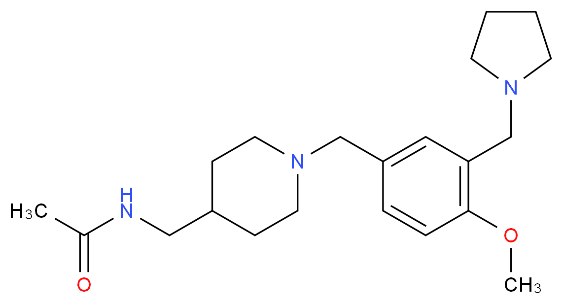 N-({1-[4-methoxy-3-(pyrrolidin-1-ylmethyl)benzyl]piperidin-4-yl}methyl)acetamide_Molecular_structure_CAS_)