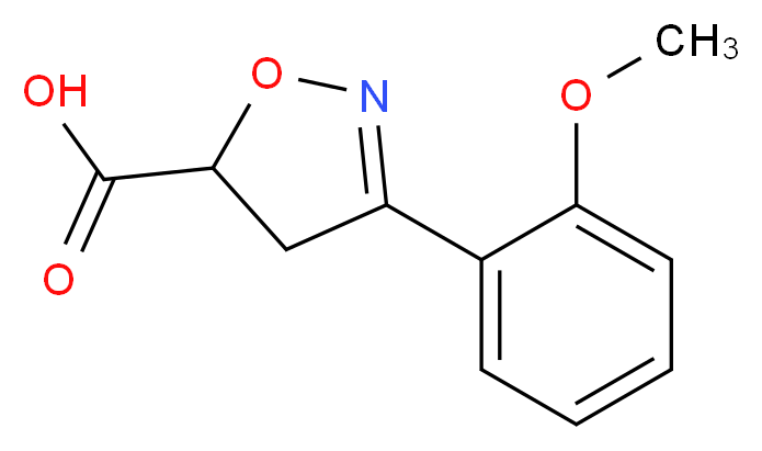 3-(2-methoxyphenyl)-4,5-dihydro-1,2-oxazole-5-carboxylic acid_Molecular_structure_CAS_)