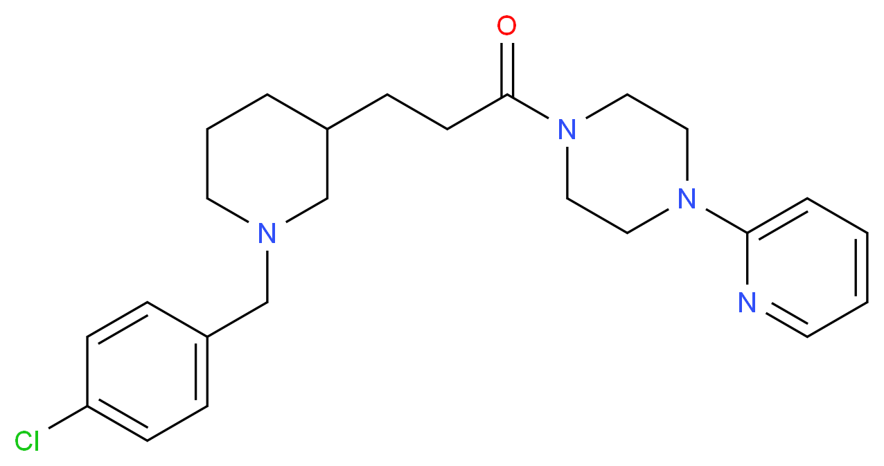 1-{3-[1-(4-chlorobenzyl)-3-piperidinyl]propanoyl}-4-(2-pyridinyl)piperazine_Molecular_structure_CAS_)