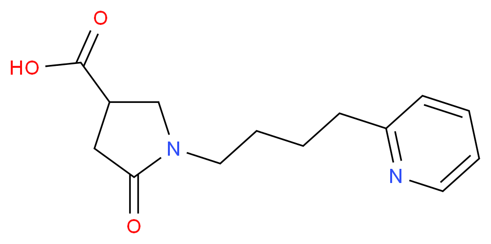 5-oxo-1-(4-pyridin-2-ylbutyl)pyrrolidine-3-carboxylic acid_Molecular_structure_CAS_)