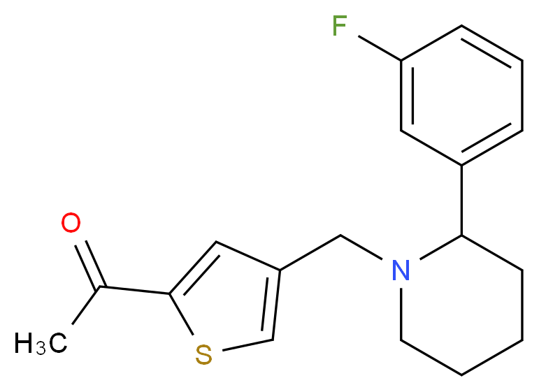 1-(4-{[2-(3-fluorophenyl)-1-piperidinyl]methyl}-2-thienyl)ethanone_Molecular_structure_CAS_)