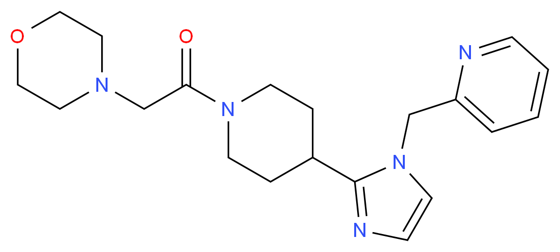 4-(2-oxo-2-{4-[1-(2-pyridinylmethyl)-1H-imidazol-2-yl]-1-piperidinyl}ethyl)morpholine_Molecular_structure_CAS_)