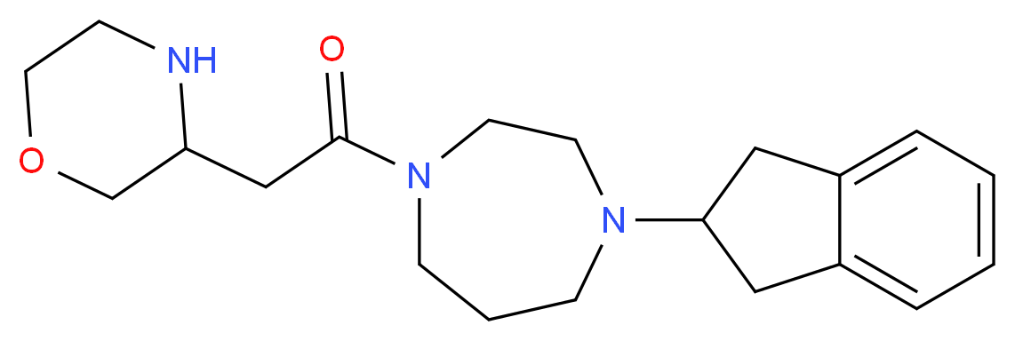 1-(2,3-dihydro-1H-inden-2-yl)-4-(3-morpholinylacetyl)-1,4-diazepane_Molecular_structure_CAS_)