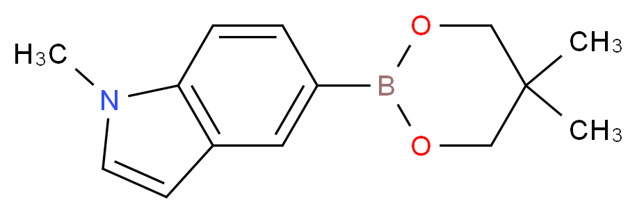 1-Methyl-1H-indole-5-boronic acid 2,2-dimethyl propane diol-1,3-cyclic ester_Molecular_structure_CAS_)