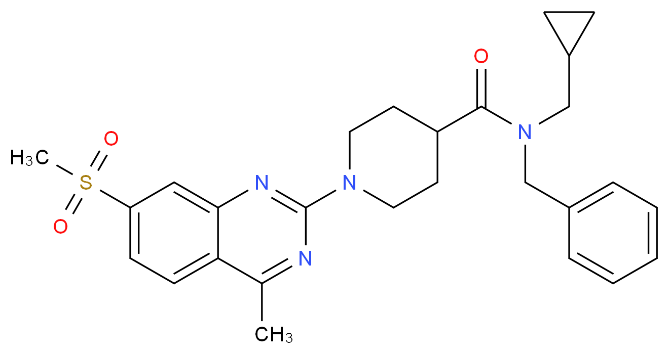 N-benzyl-N-(cyclopropylmethyl)-1-[4-methyl-7-(methylsulfonyl)-2-quinazolinyl]-4-piperidinecarboxamide_Molecular_structure_CAS_)