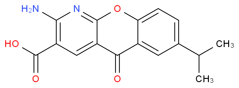 2-Amino-7-isopropyl-5-oxo-5H-chromeno[2,3-b]pyridine-3-carboxylic acid_Molecular_structure_CAS_68302-57-8)