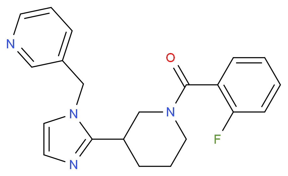 3-({2-[1-(2-fluorobenzoyl)-3-piperidinyl]-1H-imidazol-1-yl}methyl)pyridine_Molecular_structure_CAS_)