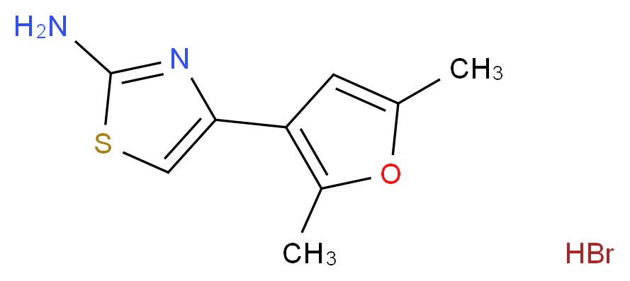4-(2,5-dimethylfuran-3-yl)-1,3-thiazol-2-amine hydrobromide_Molecular_structure_CAS_)