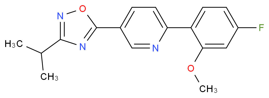 2-(4-fluoro-2-methoxyphenyl)-5-(3-isopropyl-1,2,4-oxadiazol-5-yl)pyridine_Molecular_structure_CAS_)