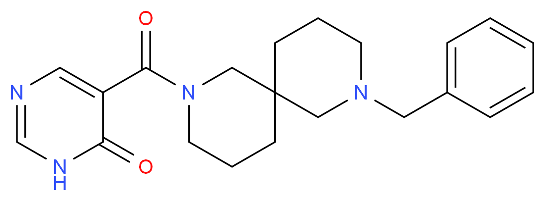 5-[(8-benzyl-2,8-diazaspiro[5.5]undec-2-yl)carbonyl]-4(3H)-pyrimidinone_Molecular_structure_CAS_)