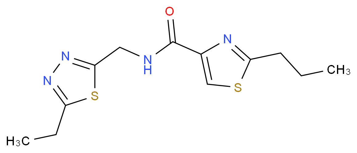 N-[(5-ethyl-1,3,4-thiadiazol-2-yl)methyl]-2-propyl-1,3-thiazole-4-carboxamide_Molecular_structure_CAS_)