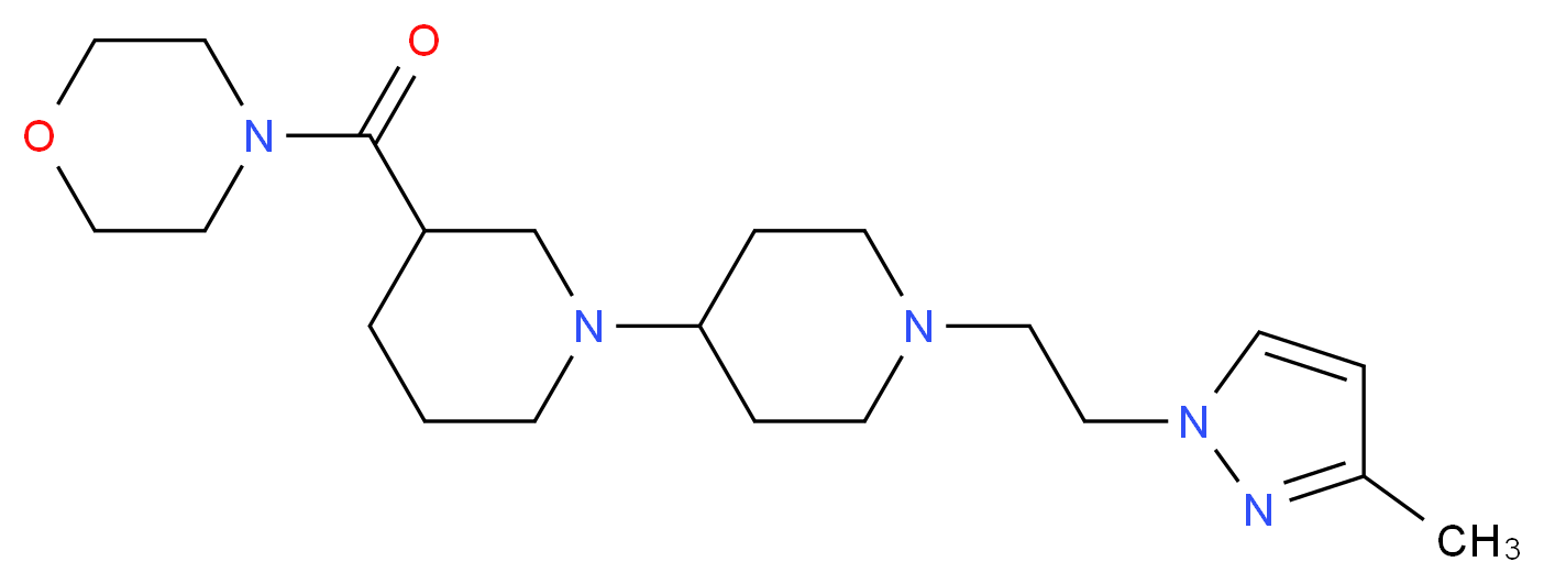 1'-[2-(3-methyl-1H-pyrazol-1-yl)ethyl]-3-(morpholin-4-ylcarbonyl)-1,4'-bipiperidine_Molecular_structure_CAS_)
