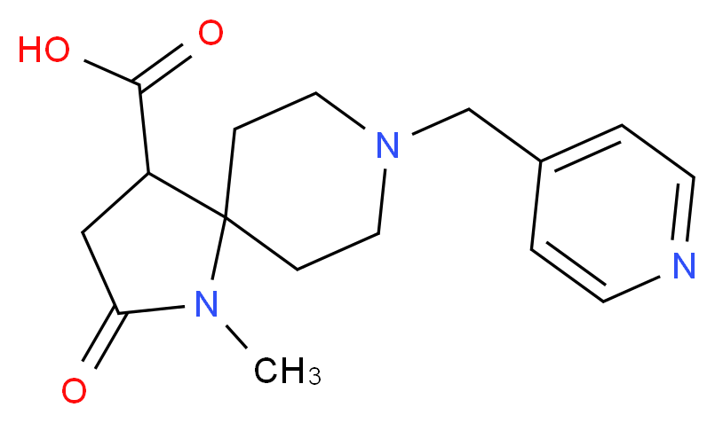 1-methyl-2-oxo-8-(pyridin-4-ylmethyl)-1,8-diazaspiro[4.5]decane-4-carboxylic acid_Molecular_structure_CAS_)