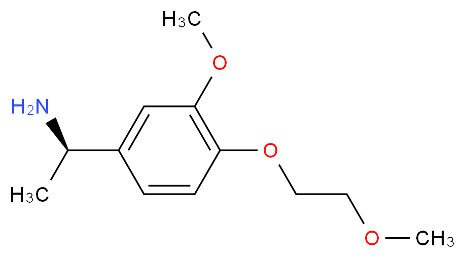 (1R)-1-[3-methoxy-4-(2-methoxyethoxy)phenyl]ethan-1-amine_Molecular_structure_CAS_)