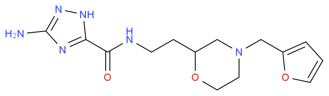 3-amino-N-{2-[4-(2-furylmethyl)morpholin-2-yl]ethyl}-1H-1,2,4-triazole-5-carboxamide_Molecular_structure_CAS_)
