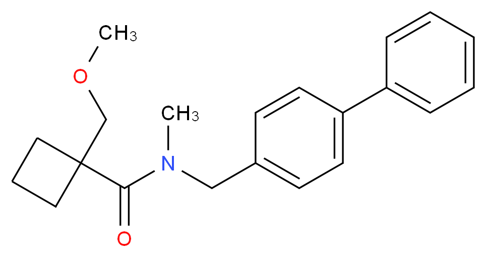 N-(biphenyl-4-ylmethyl)-1-(methoxymethyl)-N-methylcyclobutanecarboxamide_Molecular_structure_CAS_)