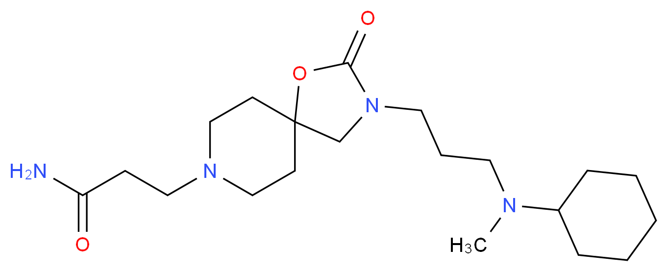 3-(3-{3-[cyclohexyl(methyl)amino]propyl}-2-oxo-1-oxa-3,8-diazaspiro[4.5]dec-8-yl)propanamide_Molecular_structure_CAS_)