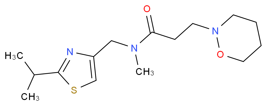 N-[(2-isopropyl-1,3-thiazol-4-yl)methyl]-N-methyl-3-(1,2-oxazinan-2-yl)propanamide_Molecular_structure_CAS_)
