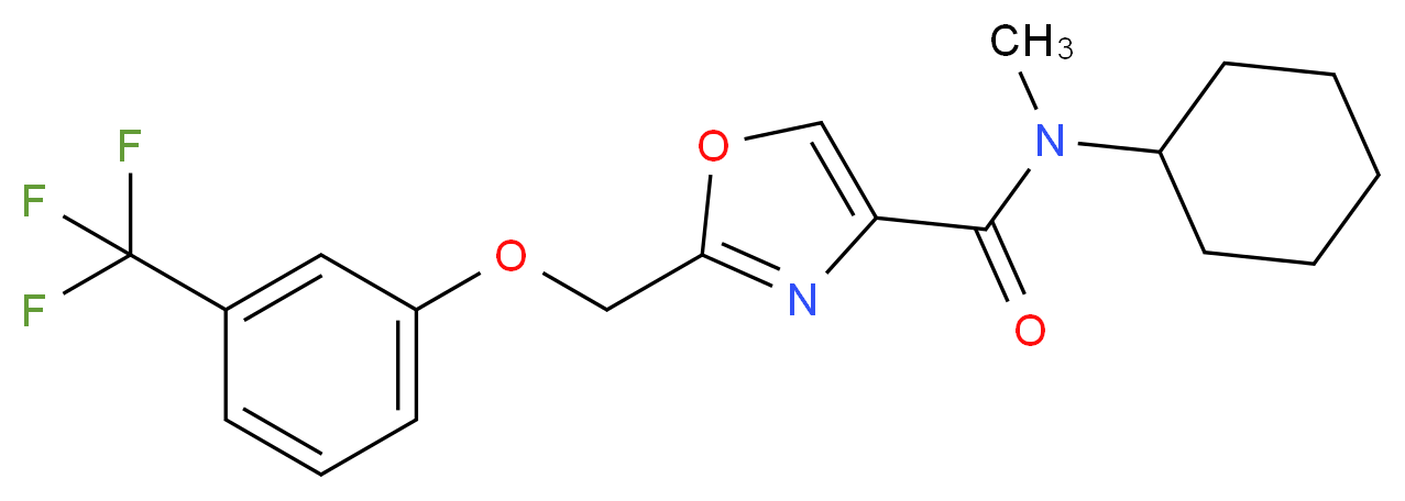 N-cyclohexyl-N-methyl-2-{[3-(trifluoromethyl)phenoxy]methyl}-1,3-oxazole-4-carboxamide_Molecular_structure_CAS_)