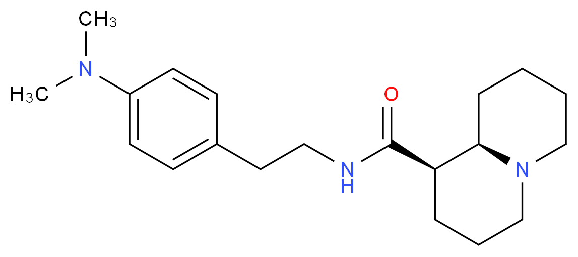 (1R,9aR)-N-{2-[4-(dimethylamino)phenyl]ethyl}octahydro-2H-quinolizine-1-carboxamide_Molecular_structure_CAS_)