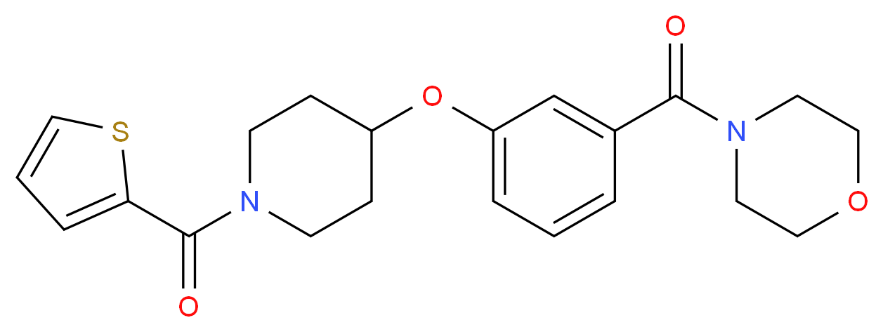 4-(3-{[1-(2-thienylcarbonyl)-4-piperidinyl]oxy}benzoyl)morpholine_Molecular_structure_CAS_)